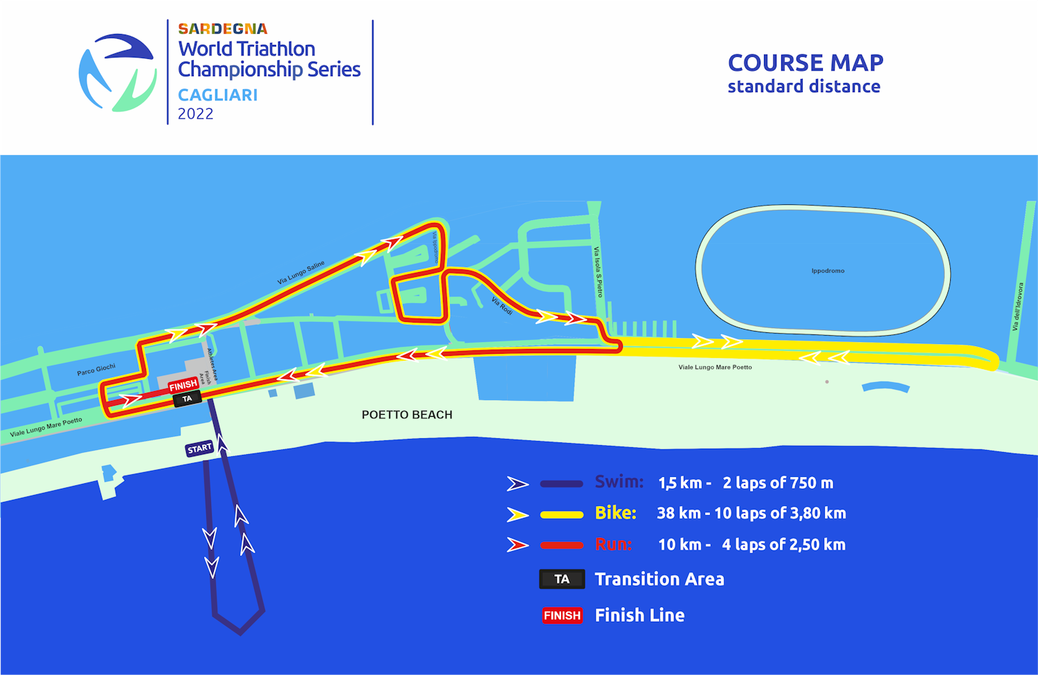 Cagliari Course Map