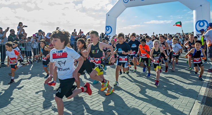 Kids of the capital get Daman World Triathlon Abu Dhabi 2019 underway!